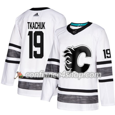 Adidas Maillot de Hockey Calgary Flames Matthew Tkachuk 19 2019 All-Star Blanc Authentic - Homme